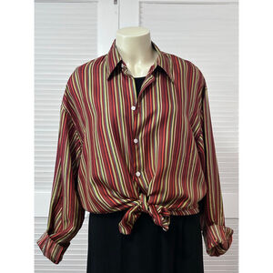 Le Garage Multicolor Stripe Button-Down Shirt Size L